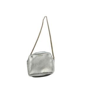"VICTORIA SECRET" Silver Crossbody Metallic Purse Gold Metal Chain Sexy Clubwear